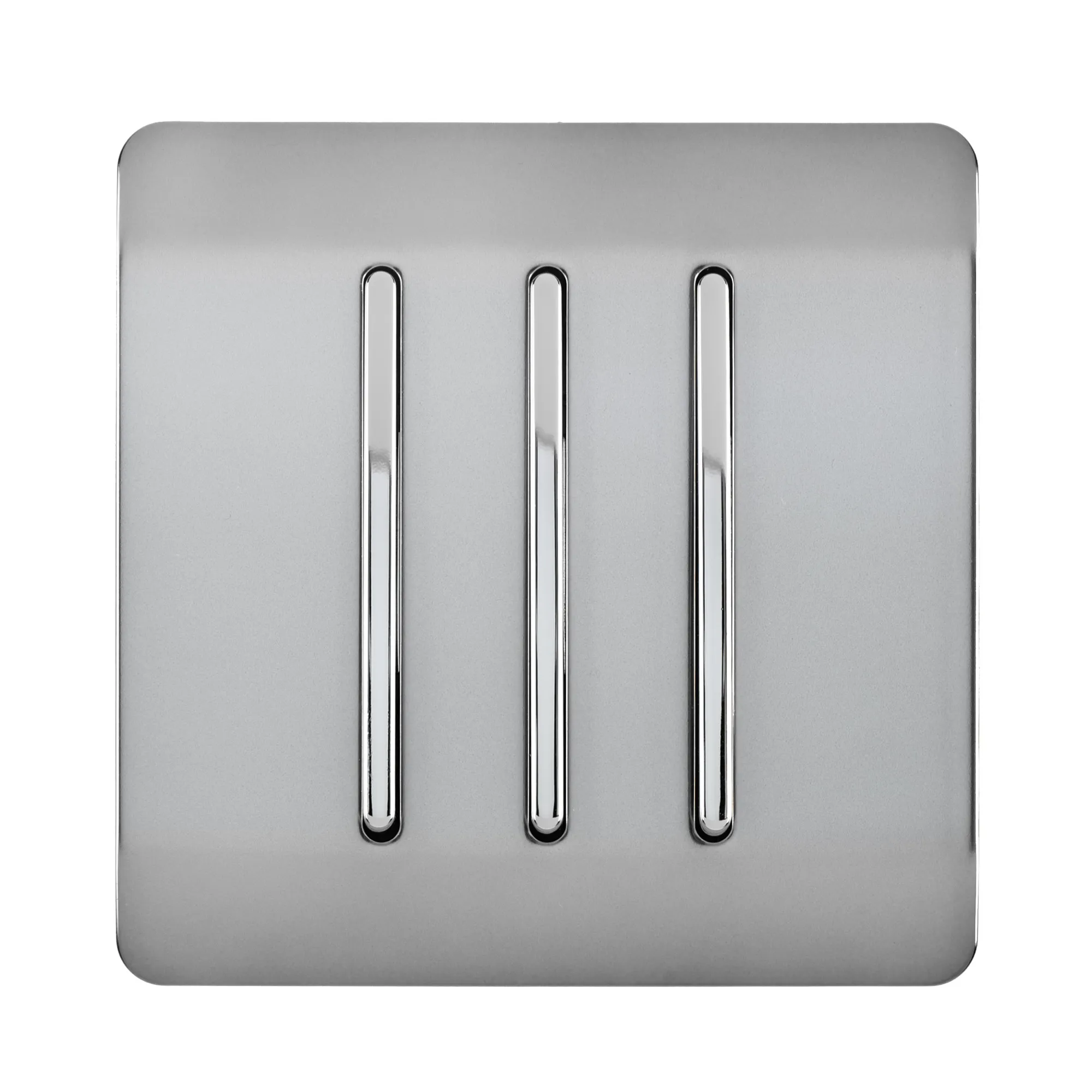 ART-SS6BS  3 Gang 2 Way 10 Amp Rocker Brushed Steel
